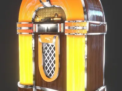 Jukebox Game Ready Low-poly 3D model