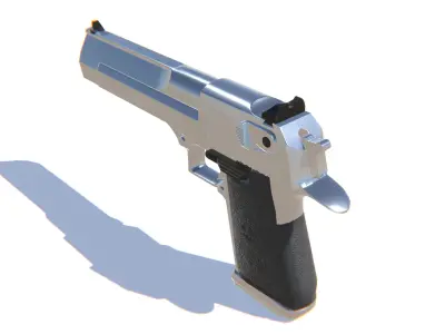 Desert Eagle Pistol Low-poly 3D model order