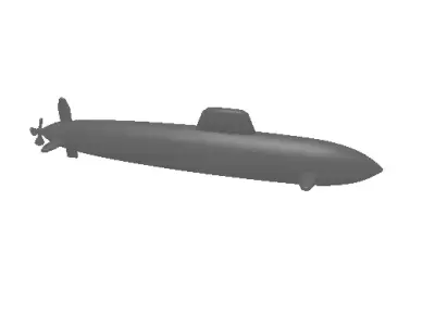 Submarine Low-poly 3D model