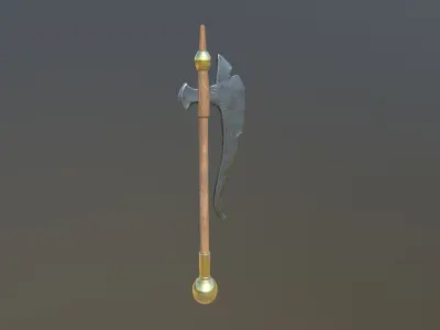 Weapon Axe Low-poly 3D model order