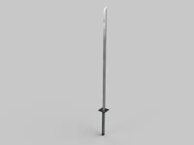Sword samurai Low-poly 3D model order