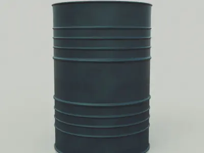Industrial Barrel Low-poly 3D model