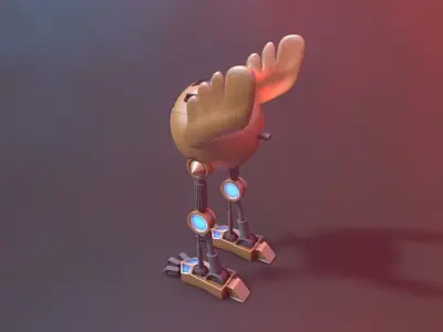 robot with wings 3D model