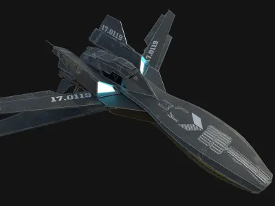 Spacecraft N3 Low-poly 3D model