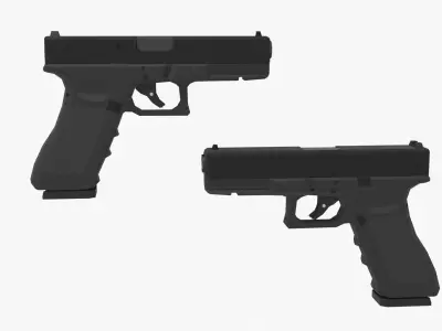 Glock Low-poly Low-poly 3D model