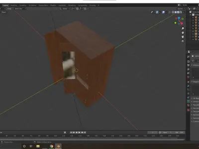 Closet wooden door Free 3D model