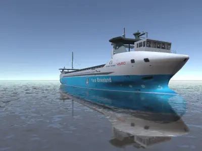 MV Yara Birkeland ship 3d model Low-poly 3D model