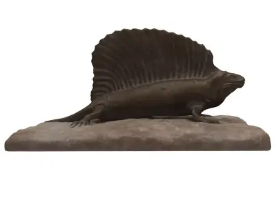 Plaster Raptor Low-poly 3D model