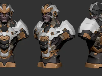 SCI FI Bust Creature  3D print model purchase