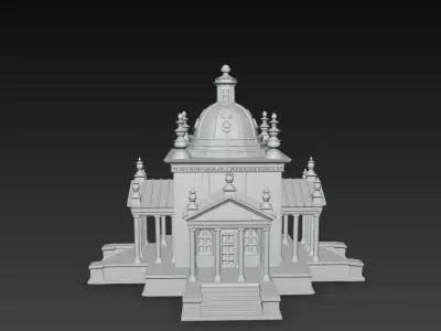 Classical Temple Neoclassical Building STL Model 3D print model