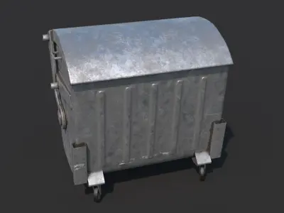 Garbage container Low-poly 3D model buy