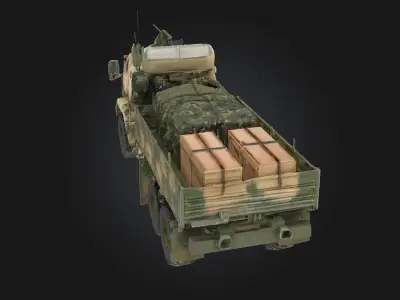 Armored Supply Convoy  Protection on the Move in Dangerous Lands 3D model
