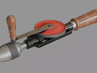 Hand Drill Low-poly 3D model buy
