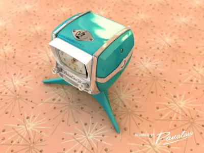 Vintage clock PanaLine50 - c4d fbx 3ds - 3d model 3D model