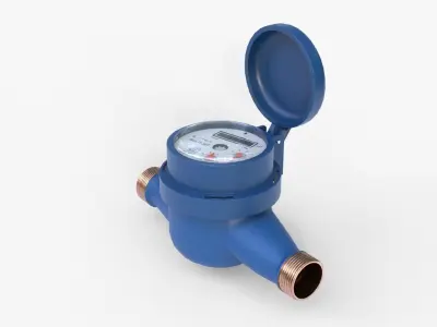 Water Meter Low-poly 3D model