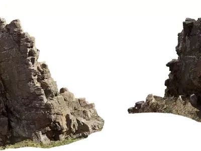 Rock white 6 Free 3D model