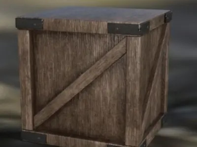Crates slow prim Low-poly 3D model