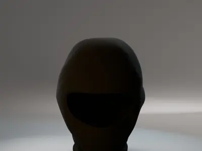 Black Balaclava Mask 3D Model  Free low-poly 3D model