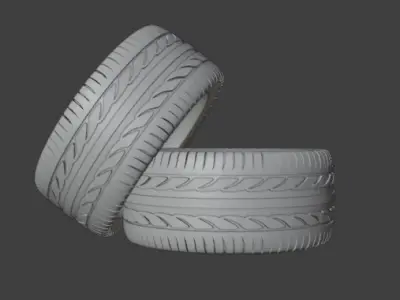Falken Car Tire Model  Low-poly 3D model