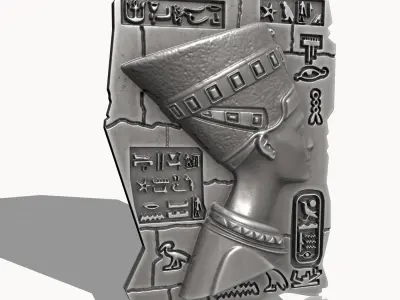 ANCIENT EGYPT NEFERTITI PART OF OLD WALL M02  3D print model