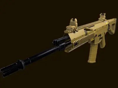 ACR Bushmaster assault combat rifle Low-poly 3D model
