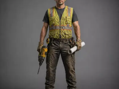 Construction Worker 3D model