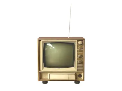 Antique TV Old Television Low-poly 3D model