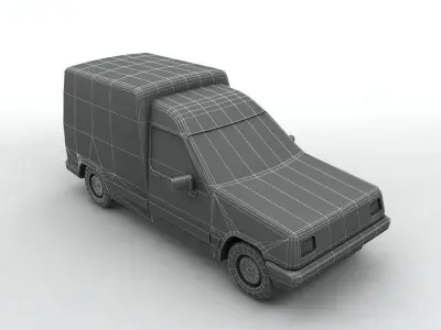 Renault Mini Cargo Truck Low-poly 3D model