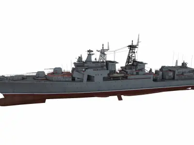 Udaloy-class destroyer Low-poly 3D model