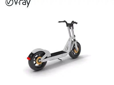 Modern Electric Scooter D Model Pack Low-poly 3D model purchase