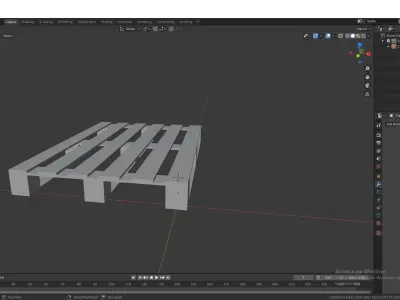 Free simple pallet blend Free 3D model