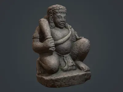 Ancient Statue 01 Low-poly 3D model