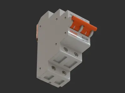 Residual Current Device - Changeover Switch Low-poly 3D model