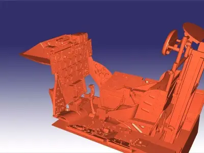 fighter jet pilot cockpit 3D print model