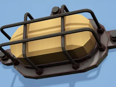 Bunker Lamp 01 - Low Poly Mobile Ready Low-poly 3D model