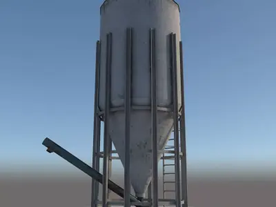 Old Silo Low-poly 3D model