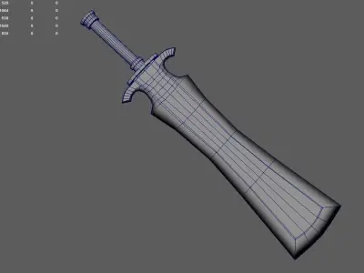 Neon blade Low-poly 3D model