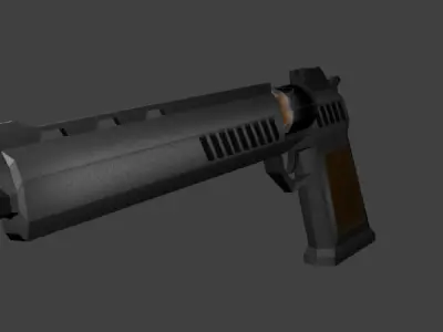 Low- poly Pistol model for game Free low-poly 3D model