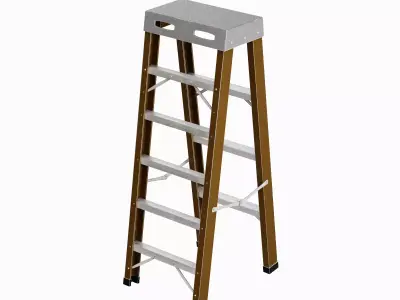 Ladder 07  Low-poly 3D model