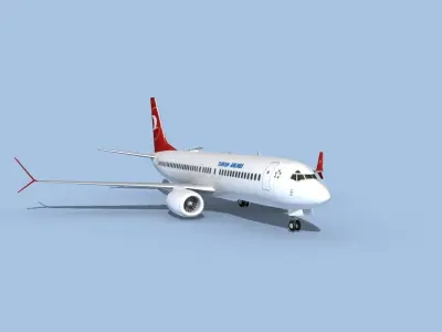 Boeing 737-800 Max Turkish Airlines 3D model