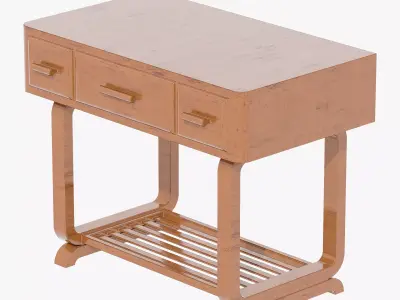 Antique Timber Drawer With Legging Carpentered Craft Malaysia 3D model