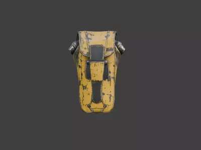 Futuristic Cyberpunk Ammo Pouch Low-poly 3D model