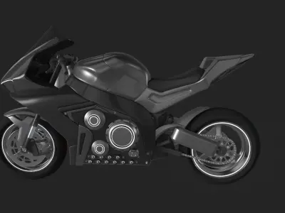 Standard Motorcycle 3D model