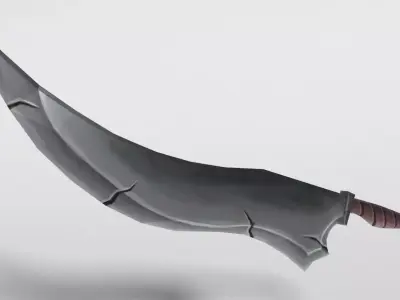 Stylized Sword Low-poly 3D model 2