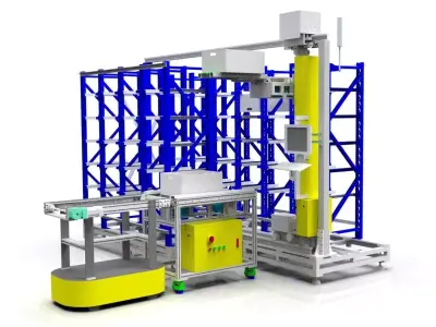 Small-sized Automated Warehouse 3D model