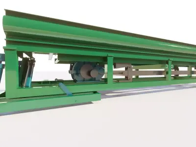Placer vibrating sluice 3D Model 3D model