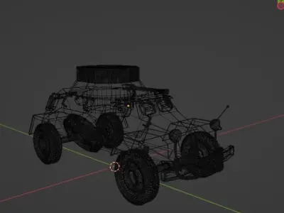 German Sdkfz222 light armoured Free 3D model