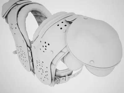 Football Shoulder Pad 01 3D model