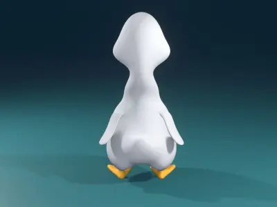 Mr Duck Game Ready Low-poly 3D model