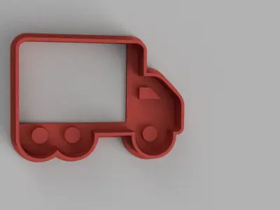 SET 5 COOKIE CUTTER 3D print model truck 3D print model